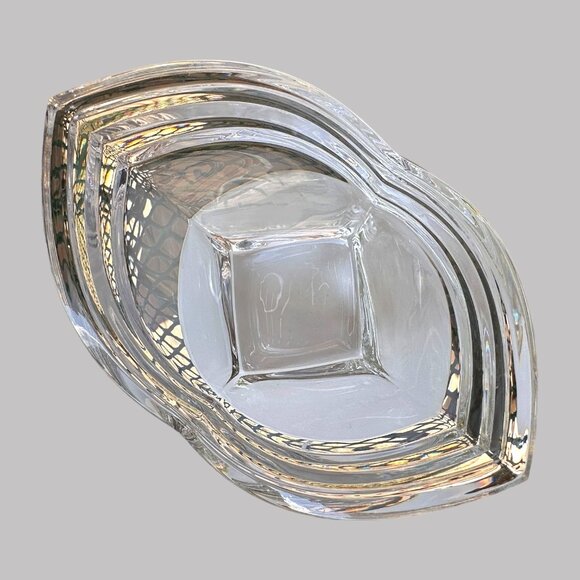 Mikasa Deco Crystal Votive Bowl Intricate Swirl Design Ideal For Centerpieces - Picture 6 of 8